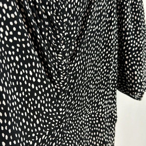 OPEN EDIT  Black Brush Dot Dress Sz S - Picture 7 of 14